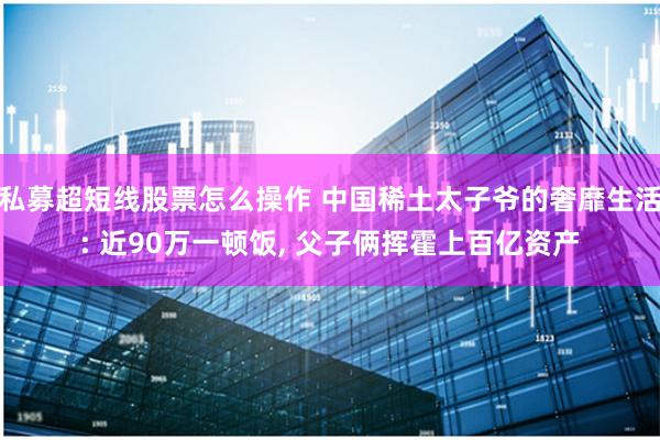 私募超短线股票怎么操作 中国稀土太子爷的奢靡生活: 近90万一顿饭, 父子俩挥霍上百亿资产